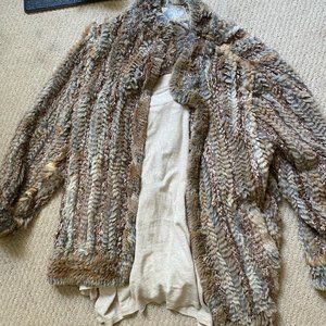 Rabbit fur jacket Size small